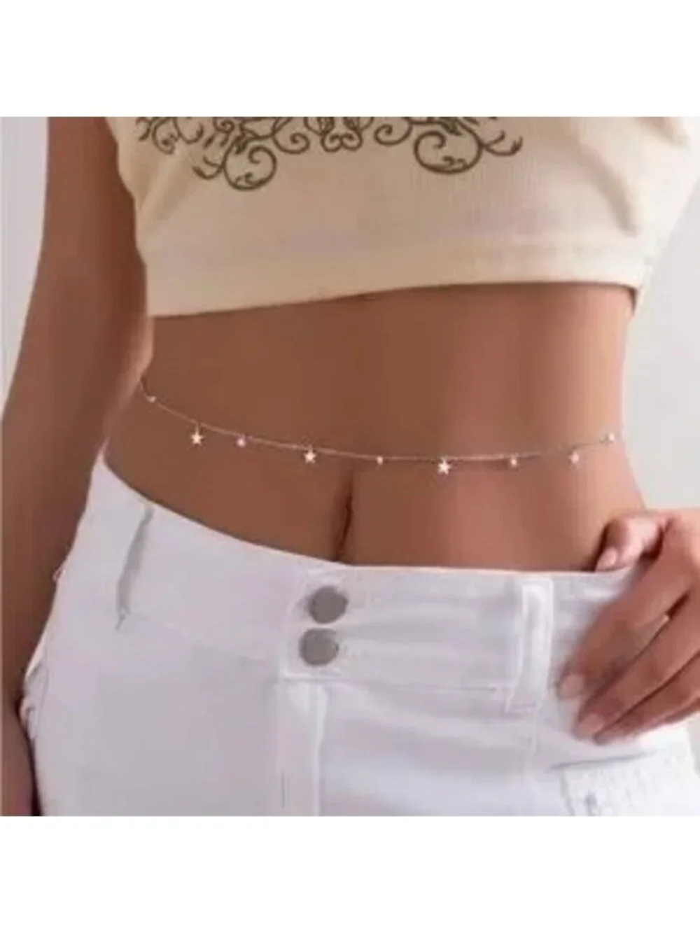 Silver Star Charm Waist Chain